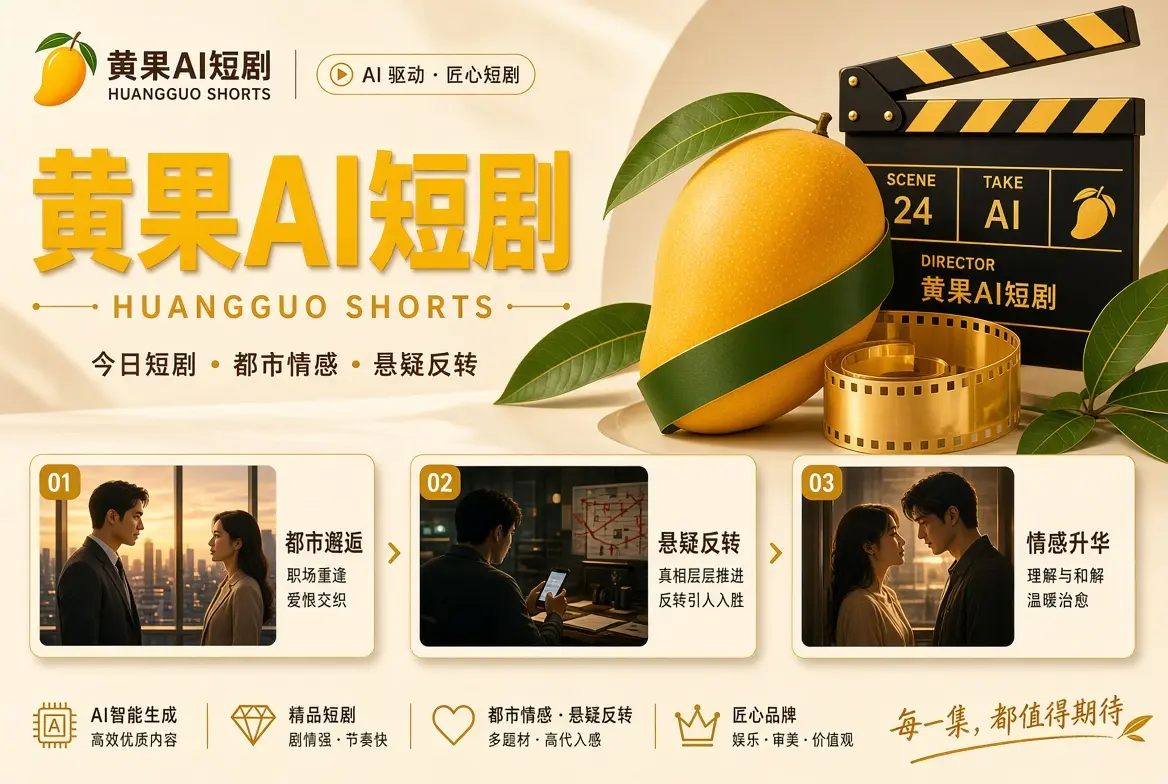 黄果AI短剧主题横幅